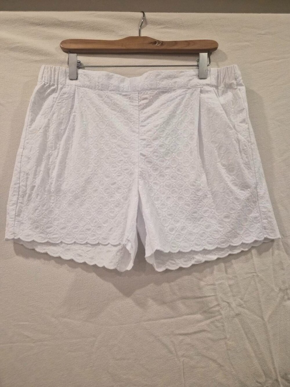 White patterned shorts
